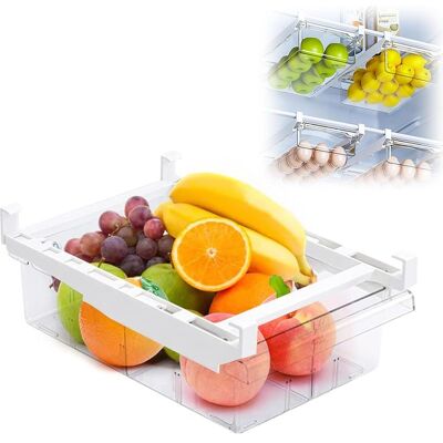 Vision Tiroir De Réfrigérateur Extensible, 30,5 X 20 X 9,5 Cm — Bac De Rangement Transparent Avec Poignée — Pour Légumes, Fruits Et Boissons - Publicité Vision Tiroir De Réfrigérateur Extensible, 30,5 X 20 X 9,5 Cm — Bac De Rangement Transparent Avec Poignée — Pour Légumes, Fruits Et Boissons - Publicité