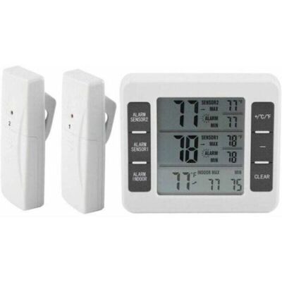 SANS MARQUE Thermomètre Numérique Pour Réfrigérateur Et Congélateur Avec Alarme Sonore Et Capteur Sans Fil, Affichage Min/max. Publicité SANS MARQUE Thermomètre Numérique Pour Réfrigérateur Et Congélateur Avec Alarme Sonore Et Capteur Sans Fil, Affichage Min/max. Publicité