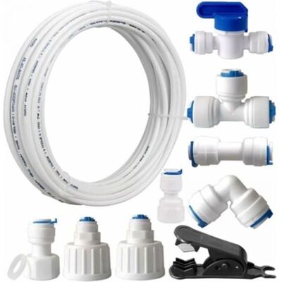 SCORPIO Tuyau D'Alimentation En Eau, Kit De Connecteurs De Réfrigérateur Universel Set De Raccordement Eau Tuyau Eau Réfrigérateur Tube De Filtre Pour Réfrigérateurs Européen/frigo Americain (15m) - Publicité SCORPIO Tuyau D'Alimentation En Eau, Kit De Connecteurs De Réfrigérateur Universel Set De Raccordement Eau Tuyau Eau Réfrigérateur Tube De Filtre Pour Réfrigérateurs Européen/frigo Americain (15m) - Publicité
