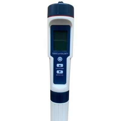 OEM Testeur De Ph 5 En 1, Testeur De Qualité De L'Eau Ph/tds/ec/salinité/température - Publicité OEM Testeur De Ph 5 En 1, Testeur De Qualité De L'Eau Ph/tds/ec/salinité/température - Publicité