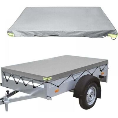 OEM Bâche Plate Pour Remorque - 214x122x10cm - 420 D - Étanche À La Poussière - Pour Remorque De 750 Kg - Gris - Publicité OEM Bâche Plate Pour Remorque - 214x122x10cm - 420 D - Étanche À La Poussière - Pour Remorque De 750 Kg - Gris - Publicité