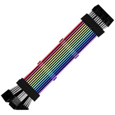 FLAMMKRAFT Câble D'Extension Lumineux 24 Broches Pour Carte Mère Atx, 8 Broches (6+2) Pour Carte Graphique - Trois Connecteurs 8 Broches - - Publicité FLAMMKRAFT Câble D'Extension Lumineux 24 Broches Pour Carte Mère Atx, 8 Broches (6+2) Pour Carte Graphique - Trois Connecteurs 8 Broches - - Publicité