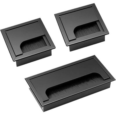 OEM 3pcs Couvercle Passe Câbles Fil Carrée 80x 80mm+80x160mm Pour Encastrer Sur Table De Bureau Organisateur De Cables Pour Meuble Aluminium Noir Anodisé Passage De Câble Cache-câble - Publicité OEM 3pcs Couvercle Passe Câbles Fil Carrée 80x 80mm+80x160mm Pour Encastrer Sur Table De Bureau Organisateur De Cables Pour Meuble Aluminium Noir Anodisé Passage De Câble Cache-câble - Publicité