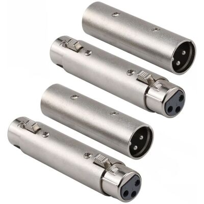 OEM 4 Pièces Adaptateur De Changeur De Genre Xlr Vers Xlr, Coupleur De Connecteur Xlr Mâle À Mâle/femelle À Femelle À 3 Broches Compatible Avec Microphone, Mélangeur - Publicité OEM 4 Pièces Adaptateur De Changeur De Genre Xlr Vers Xlr, Coupleur De Connecteur Xlr Mâle À Mâle/femelle À Femelle À 3 Broches Compatible Avec Microphone, Mélangeur - Publicité