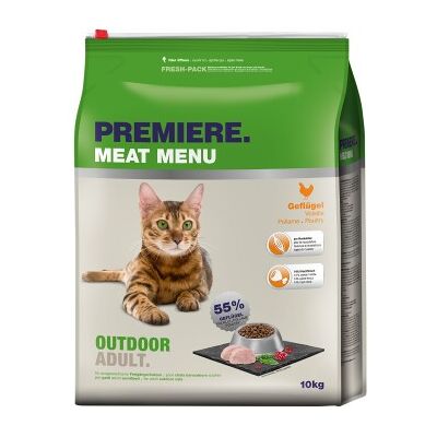 Premiere Meat Menu Outdoor Nourriture pour Chat - 10KG - Publicité Premiere Meat Menu Outdoor Nourriture pour Chat - 10KG - Publicité