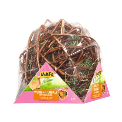 MultiFit Boule de foin de saule pour petits animaux - Publicité MultiFit Boule de foin de saule pour petits animaux - Publicité