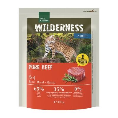 Croquettes pour chat Real Nature Wilderness au bœuf - Publicité Croquettes pour chat Real Nature Wilderness au bœuf - Publicité
