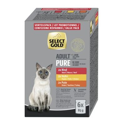 Nourriture humide Select Gold Pure pour chats adultes en sauce - Alimentation pour chats - Publicité Nourriture humide Select Gold Pure pour chats adultes en sauce - Alimentation pour chats - Publicité