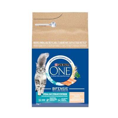 Purina ONE Nourriture pour Chat - Truite - 3kg - Publicité Purina ONE Nourriture pour Chat - Truite - 3kg - Publicité