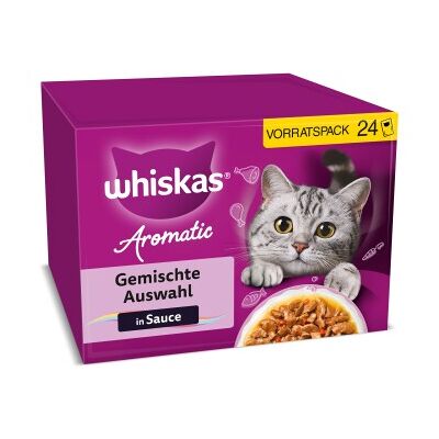 Nourriture humide pour chat adulte Whiskas - Mixte en sauce 24x85g - Publicité Nourriture humide pour chat adulte Whiskas - Mixte en sauce 24x85g - Publicité