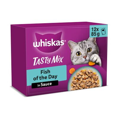 Nourriture pour chats Whiskas - Pack varié 96 x 85 g - Publicité Nourriture pour chats Whiskas - Pack varié 96 x 85 g - Publicité