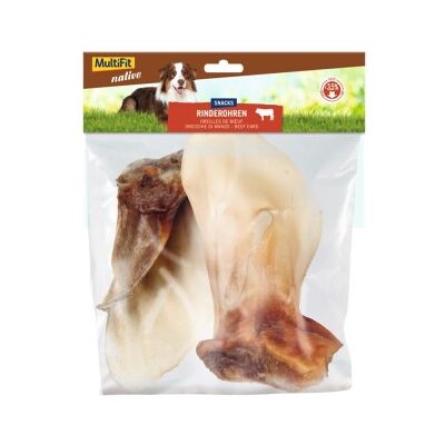 Collation Naturelle pour Chiens MultiFit Oreilles de Bœuf et Moules - Publicité Collation Naturelle pour Chiens MultiFit Oreilles de Bœuf et Moules - Publicité