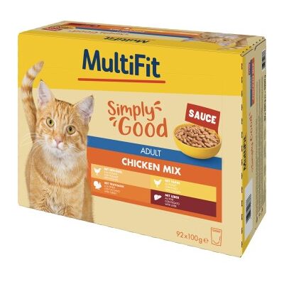 MultiFit Adult Chicken Mix - Nourriture complète pour chats, 92x100g - Publicité MultiFit Adult Chicken Mix - Nourriture complète pour chats, 92x100g - Publicité