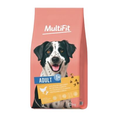Nourriture pour chiens MultiFit poulet et carotte - 12kg - Publicité Nourriture pour chiens MultiFit poulet et carotte - 12kg - Publicité