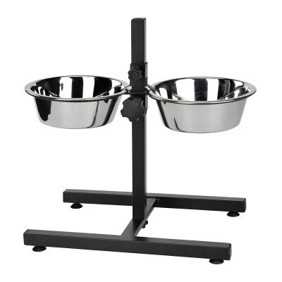 Support double pour gamelles en acier inoxydable - Support de gamelles - Publicité Support double pour gamelles en acier inoxydable - Support de gamelles - Publicité