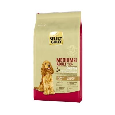 Select Gold Sensitive Moyen Adulte Agneau Riz - Nourriture pour chiens - Publicité Select Gold Sensitive Moyen Adulte Agneau Riz - Nourriture pour chiens - Publicité