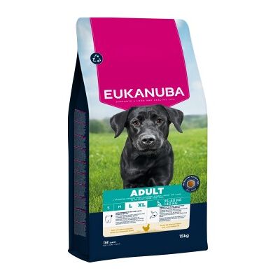 EUKANUBA croquettes pour chien, adulte, grande taille, Poulet 15 kg - Publicité EUKANUBA croquettes pour chien, adulte, grande taille, Poulet 15 kg - Publicité
