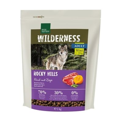 Real Nature Wilderness Mini Rocky Hills Bœuf et Chèvre 1kg - Nourriture pour chiens - Publicité Real Nature Wilderness Mini Rocky Hills Bœuf et Chèvre 1kg - Nourriture pour chiens - Publicité
