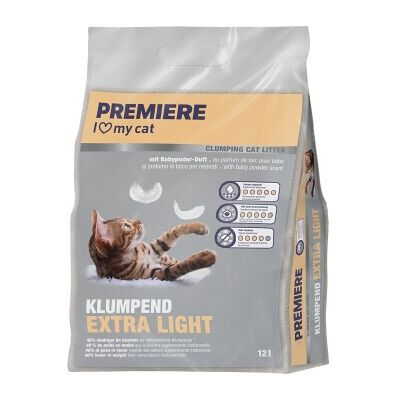 PREMIERE Extra Light - Litière pour chat - Légère & Contrôle des odeurs - Publicité PREMIERE Extra Light - Litière pour chat - Légère & Contrôle des odeurs - Publicité