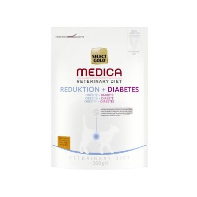 Nourriture pour chats diabétiques et faible en matières grasses - Select Gold Medica - Publicité Nourriture pour chats diabétiques et faible en matières grasses - Select Gold Medica - Publicité
