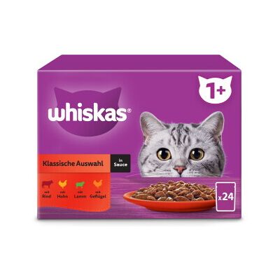 Whiskas Multipack 1+ Sélection classique en sauce 24x85 g - Publicité Whiskas Multipack 1+ Sélection classique en sauce 24x85 g - Publicité
