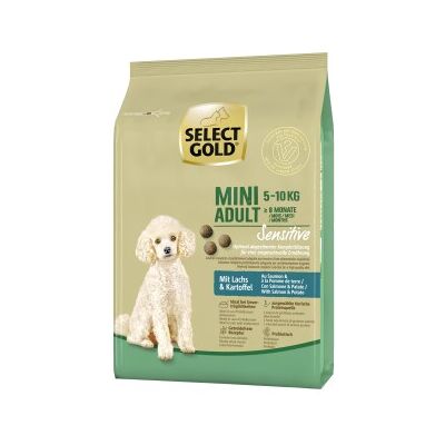 Select Gold Sensitive Mini Adult au saumon & aux pommes de terre - Croquettes - Publicité Select Gold Sensitive Mini Adult au saumon & aux pommes de terre - Croquettes - Publicité