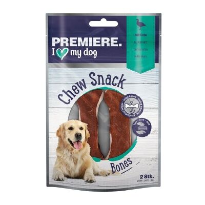 PREMIERE Os à mâcher pour chiens 2PZ Canard - Snacks pour Chiens - Publicité PREMIERE Os à mâcher pour chiens 2PZ Canard - Snacks pour Chiens - Publicité