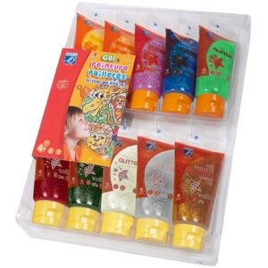 Lefranc Bourgeois Lefranc&bourgeois - 188909 - kit de loisir créatif - gouache et gel pailletés - assortiment 10 tubes de 75 ml - Publicité Lefranc Bourgeois Lefranc&bourgeois - 188909 - kit de loisir créatif - gouache et gel pailletés - assortiment 10 tubes de 75 ml - Publicité