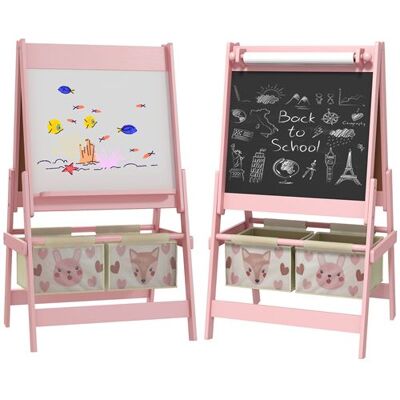 Tableau Enfant Aiyaplay - Double Face, Tableau à Craie et Blanc - Rose - Publicité Tableau Enfant Aiyaplay - Double Face, Tableau à Craie et Blanc - Rose - Publicité