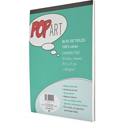 Non communiqué Bloc de 20 toiles en coton pour peinture - A4 Blanc - Publicité Non communiqué Bloc de 20 toiles en coton pour peinture - A4 Blanc - Publicité
