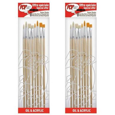 Non communiqué 16 pinceaux brosse polyamide et soie - Pébéo Beige - Publicité Non communiqué 16 pinceaux brosse polyamide et soie - Pébéo Beige - Publicité