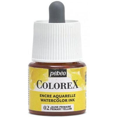 Pebeo - Colorex Wassertinte Primärgelb - 45 ml - Encre pour aquarelle - Publicité Pebeo - Colorex Wassertinte Primärgelb - 45 ml - Encre pour aquarelle - Publicité