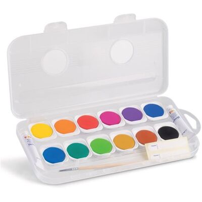 Peinture aquarelle PRIMO - Couleurs assorties - 12 pcs - Publicité Peinture aquarelle PRIMO - Couleurs assorties - 12 pcs - Publicité