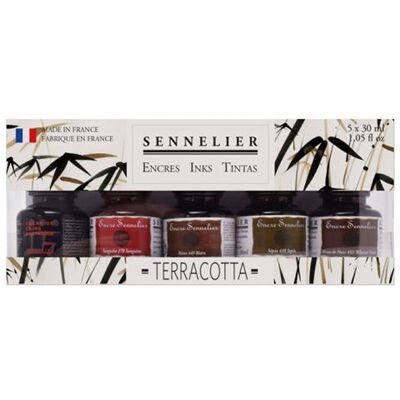 Non communiqué Coffret de 5 flacons encre Sennelier 30ml couleurs terracotta Multicolore - Publicité Non communiqué Coffret de 5 flacons encre Sennelier 30ml couleurs terracotta Multicolore - Publicité