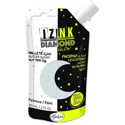 Bernette Izink diamond glow peinture textile phosphorescente - Publicité Bernette Izink diamond glow peinture textile phosphorescente - Publicité