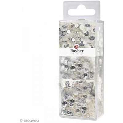 Rayher Hobby 14759000 mélange de perles en verre et fil - Perles et Fil pour Bricolage - Publicité Rayher Hobby 14759000 mélange de perles en verre et fil - Perles et Fil pour Bricolage - Publicité