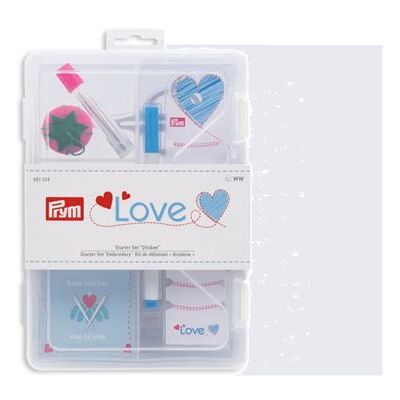 Prym Love - 7 pièces - Coffret broderie pour débutants - Publicité Prym Love - 7 pièces - Coffret broderie pour débutants - Publicité