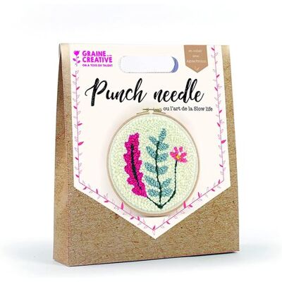 Kit Punch Needle Végétal - Graine Créative - Ø 20 cm - Broderie - Publicité Kit Punch Needle Végétal - Graine Créative - Ø 20 cm - Broderie - Publicité