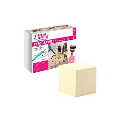 Kit de pyrogravure Graine Créative - Cube en bois 5 cm - Publicité Kit de pyrogravure Graine Créative - Cube en bois 5 cm - Publicité
