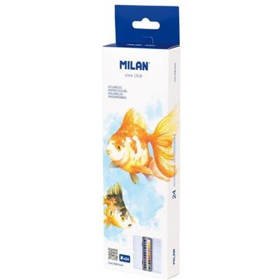 Non communiqué MILAN - Ensemble de peinture - 24 parties - aquarelle - 24 couleurs - couleurs assorties - opaque - demi-plateau - Publicité Non communiqué MILAN - Ensemble de peinture - 24 parties - aquarelle - 24 couleurs - couleurs assorties - opaque - demi-plateau - Publicité