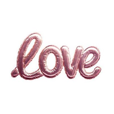 Paris Prix Stick'N Look - Sticker Ballon "Love" 24x47cm Rose Rose - Publicité Paris Prix Stick'N Look - Sticker Ballon "Love" 24x47cm Rose Rose - Publicité