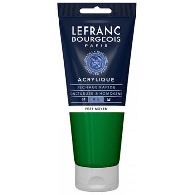 Non communiqué Lefranc Bourgeois - Peinture - peinture acrylique - vert moyen - semi-opaque - fine - 200 ml - Publicité Non communiqué Lefranc Bourgeois - Peinture - peinture acrylique - vert moyen - semi-opaque - fine - 200 ml - Publicité