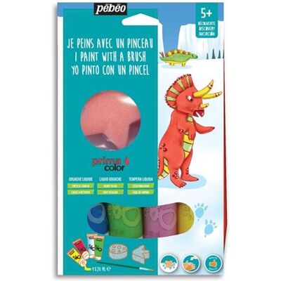 Kit de Peinture Gouache Dinosaures PÉBÉO - Publicité Kit de Peinture Gouache Dinosaures PÉBÉO - Publicité