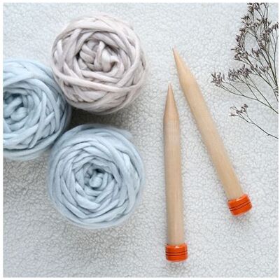 KnitPro Gros Aiguilles en bouleau - 30cm 25mm - Aiguilles à tricoter - Publicité KnitPro Gros Aiguilles en bouleau - 30cm 25mm - Aiguilles à tricoter - Publicité