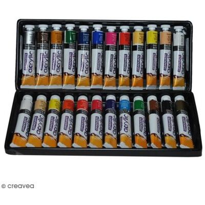 Coffret Peinture acrylique Daler Rowney - 24 x 22 ml - Publicité Coffret Peinture acrylique Daler Rowney - 24 x 22 ml - Publicité