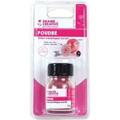 Poudre à effet métallique Graine Créative - Corail pour pâte FIMO - Publicité Poudre à effet métallique Graine Créative - Corail pour pâte FIMO - Publicité