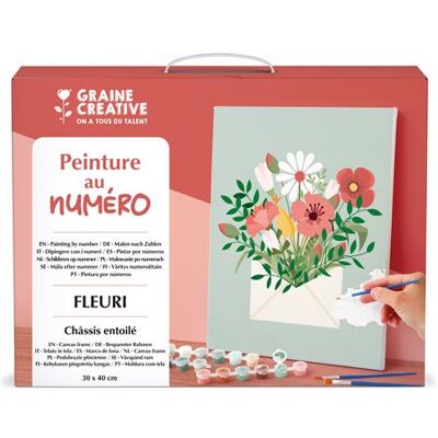 Graine créative 30x40cm Fleuri Kit de Peinture - Peinture par Numéros - Publicité Graine créative 30x40cm Fleuri Kit de Peinture - Peinture par Numéros - Publicité