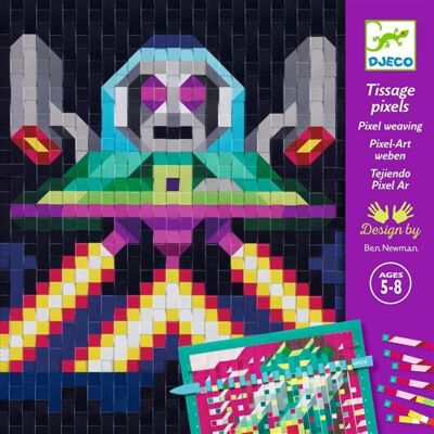 Set de Tissage en Papier Invaders - Création - Thème OVNI & Extraterrestres - Publicité Set de Tissage en Papier Invaders - Création - Thème OVNI & Extraterrestres - Publicité