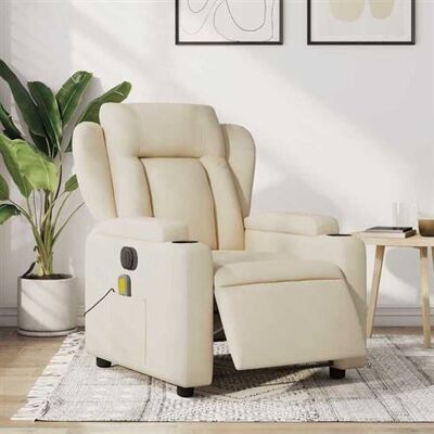 Non communiqué vidaXL Fauteuil de massage, relaxation électrique réglable tissu crème Or - Publicité Non communiqué vidaXL Fauteuil de massage, relaxation électrique réglable tissu crème Or - Publicité