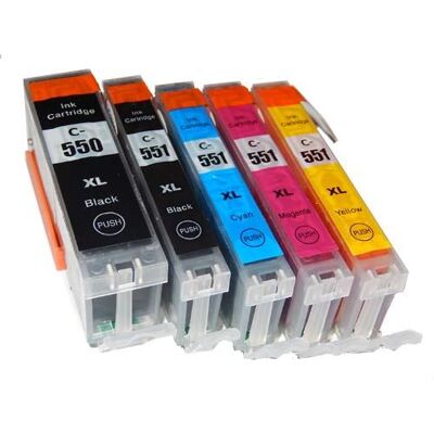 5 x vhbw Set de cartouches d'encre pour impression avec puce pour Canon Pixma MG5650, MG6650, MG7550 etc. Publicité 5 x vhbw Set de cartouches d'encre pour impression avec puce pour Canon Pixma MG5650, MG6650, MG7550 etc. Publicité